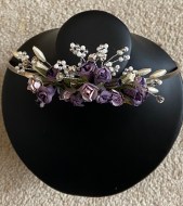 Purple flower tiara